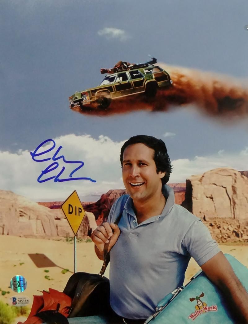 Chevy Chase Signed National Lampoon's Family Vacation 11x14 Photo