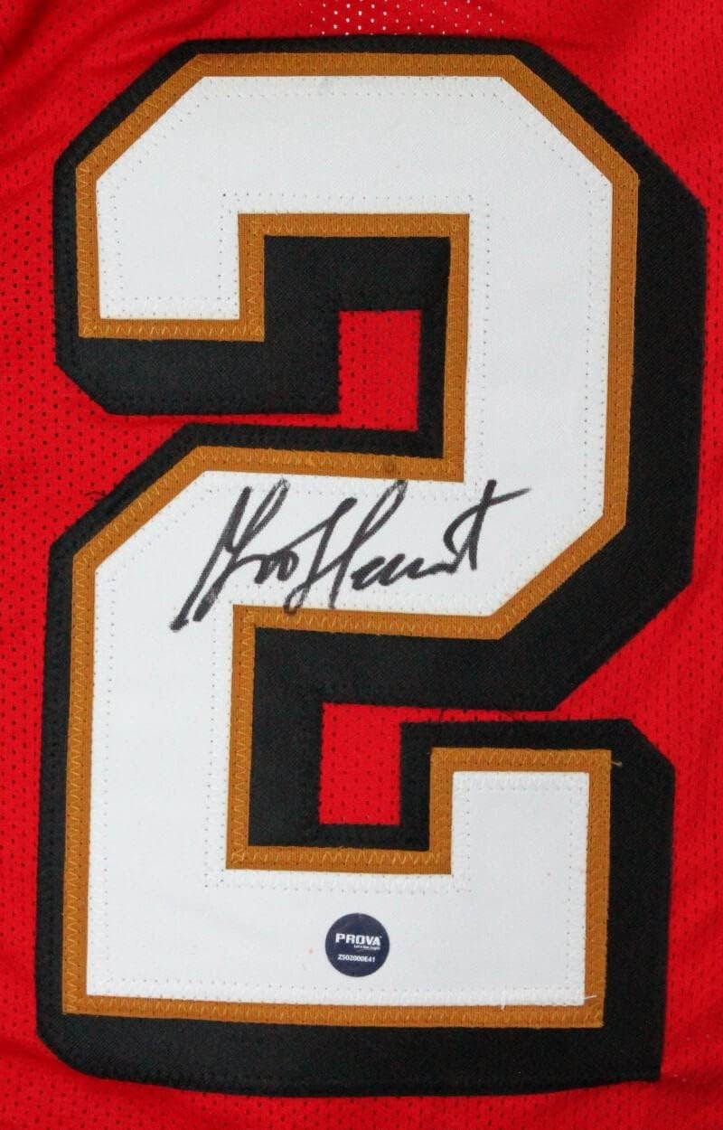 Garrison Hearst Autographed Red Custom Jersey