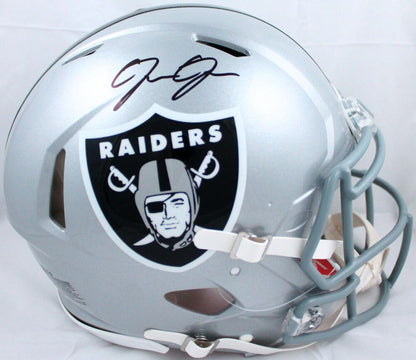 Josh Jacobs Signed Las Vegas Raiders Full Size Speed Authentic Helmet