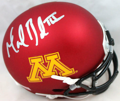 Marion Barber Signed Minnesota Gophers Mini Helmet