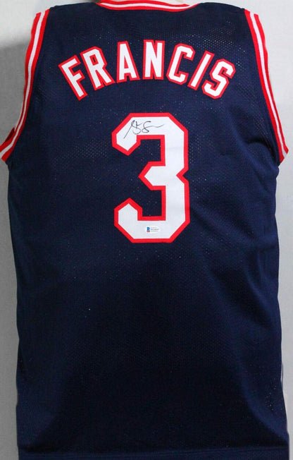Steve Francis Autographed Blue Custom Basketball Jersey
