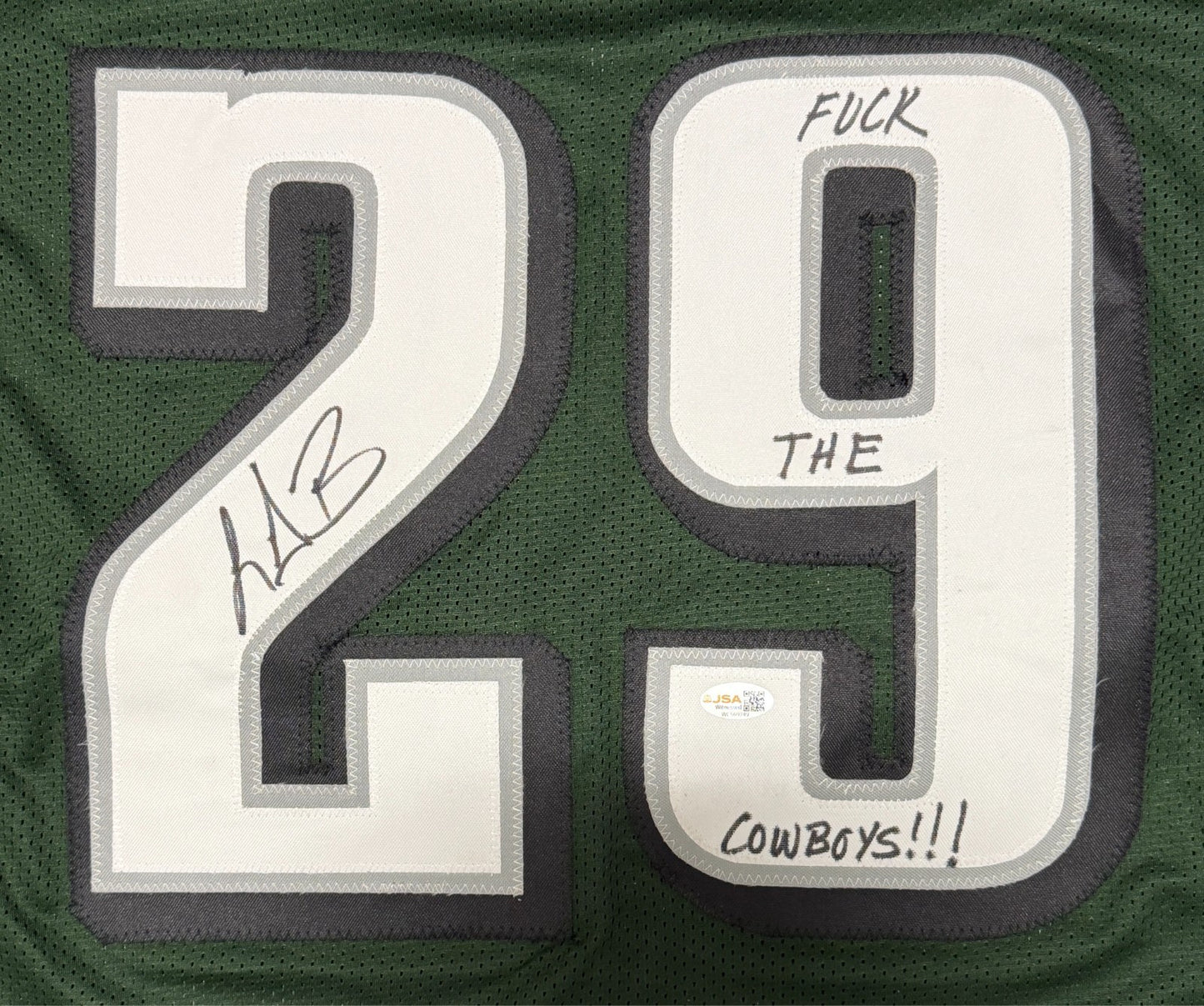 LeGarrette Blount Signed Philadelphia Eagles Custom Jersey ("F**K The Cowboys")