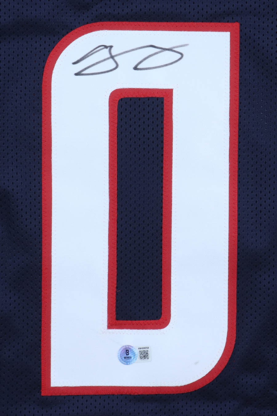 Azeez Al-Shaair Autographed Houston Texans Custom Blue Jersey
