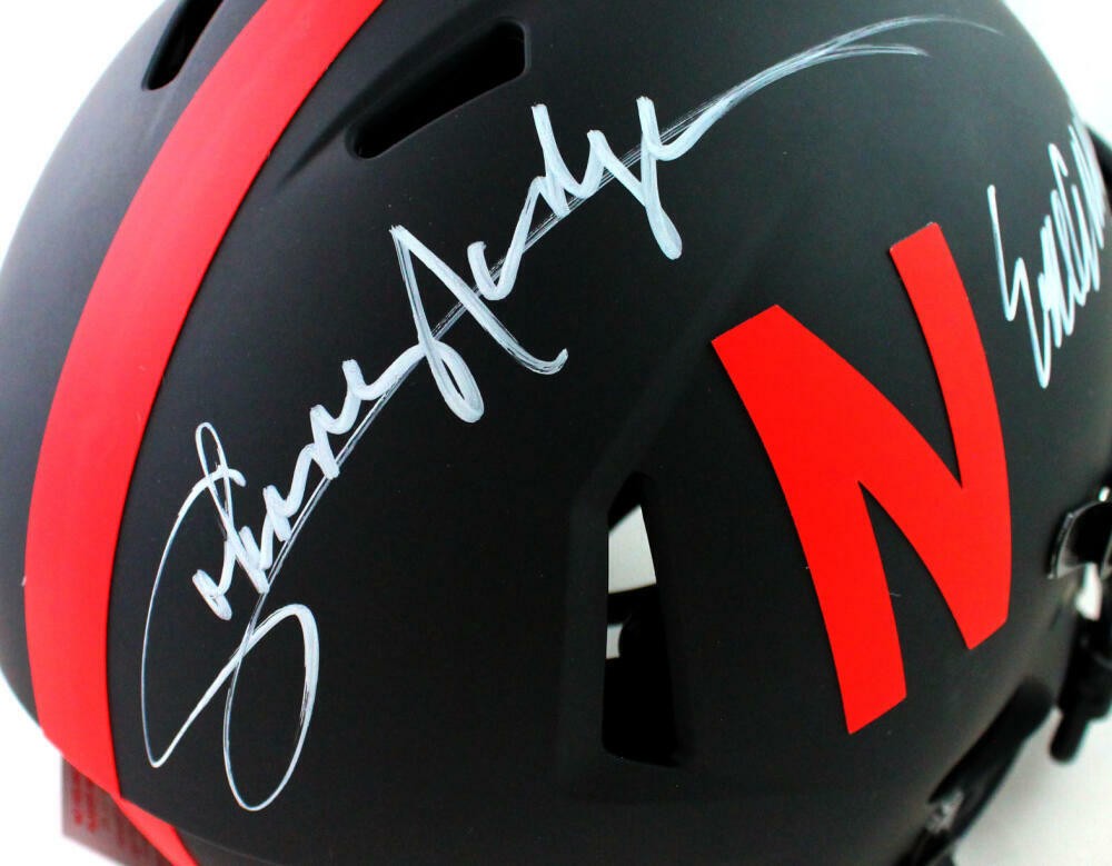 Crouch, Rozier & Rodgers Signed Nebraska Eclipse Authentic Helmet