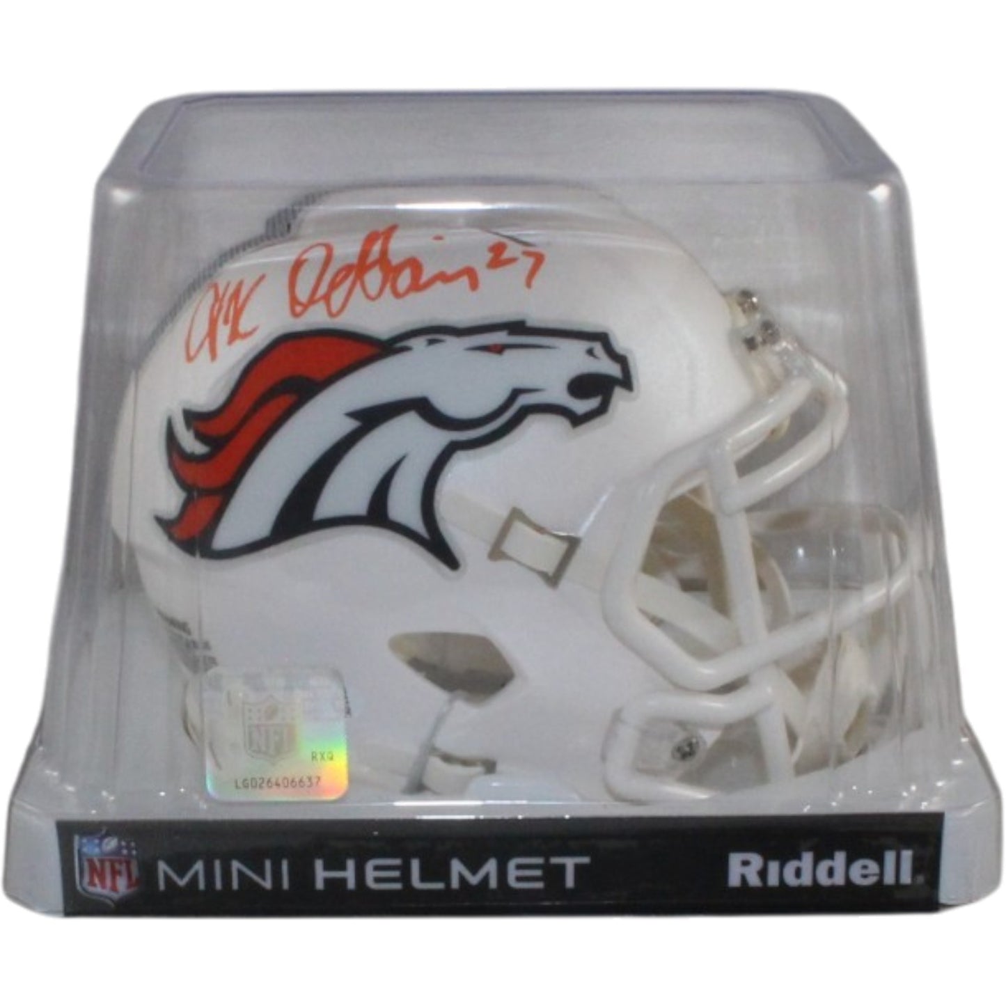 JK Dobbins Signed Denver Broncos 2024 Alternate Mini Helmet