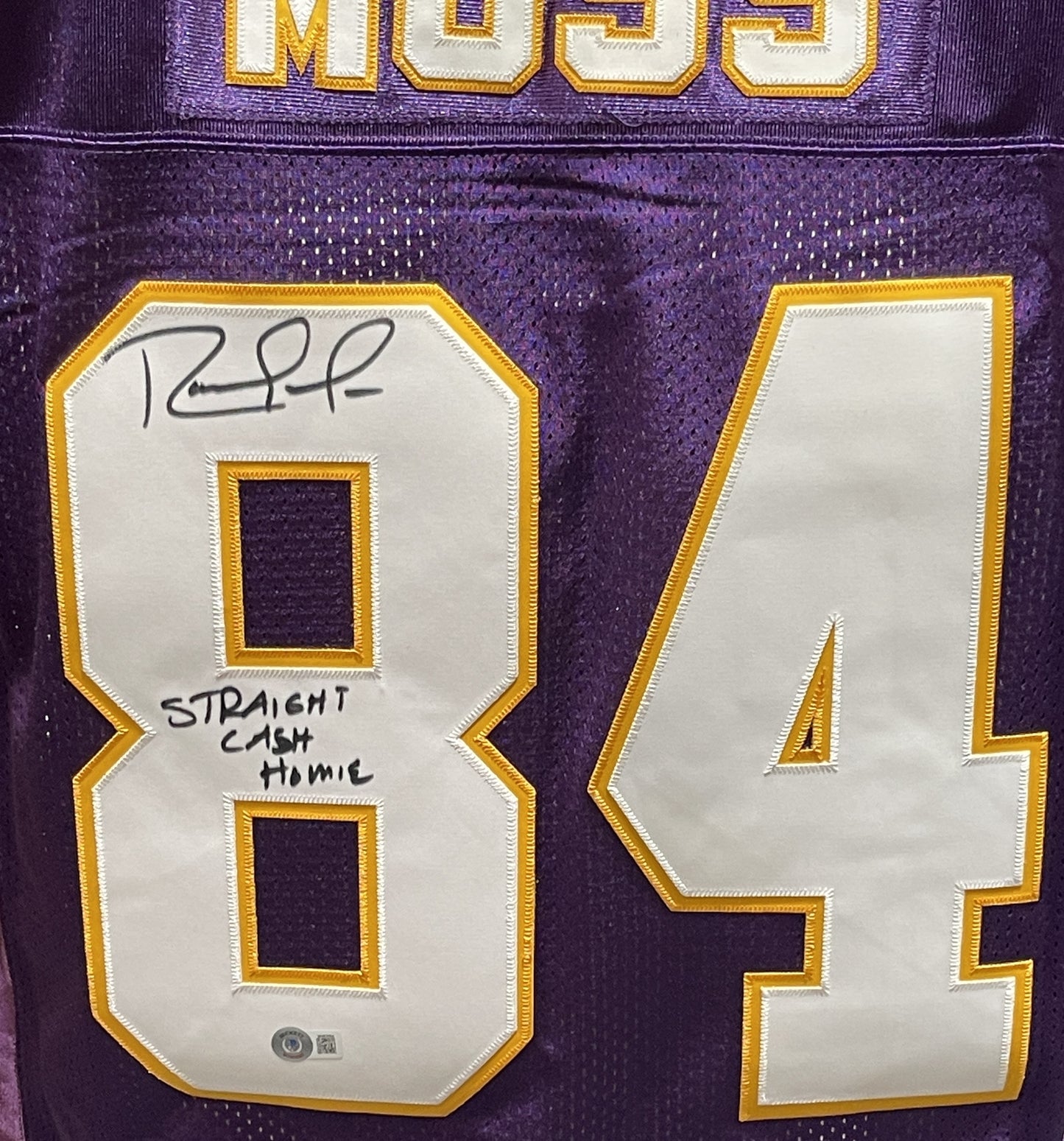 Randy Moss Signed Minnesota Vikings Mitchell & Ness Jersey - Inscribed