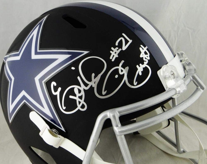 Ezekiel Elliott Signed Dallas Cowboys Full Size Flat Black Helmet
