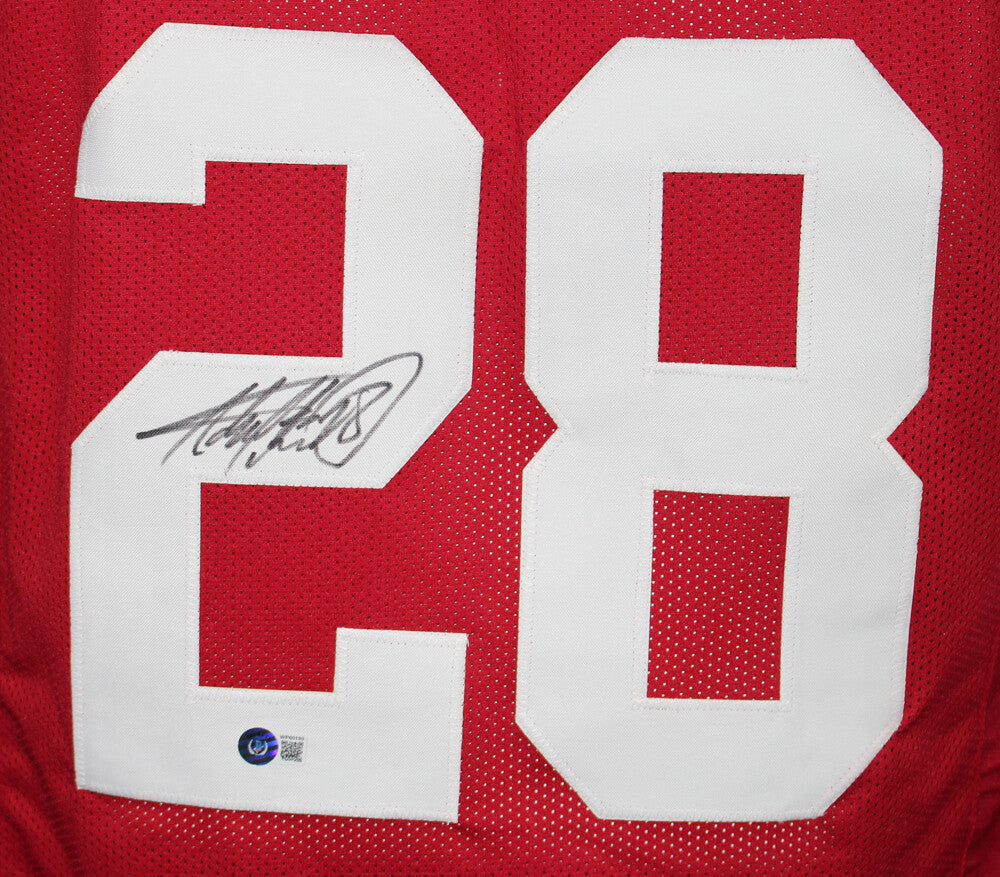 Adrian Peterson Autographed Oklahoma Sooners Style Jersey Beckett BAS