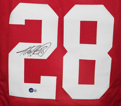Adrian Peterson Autographed Oklahoma Sooners Style Jersey Beckett BAS