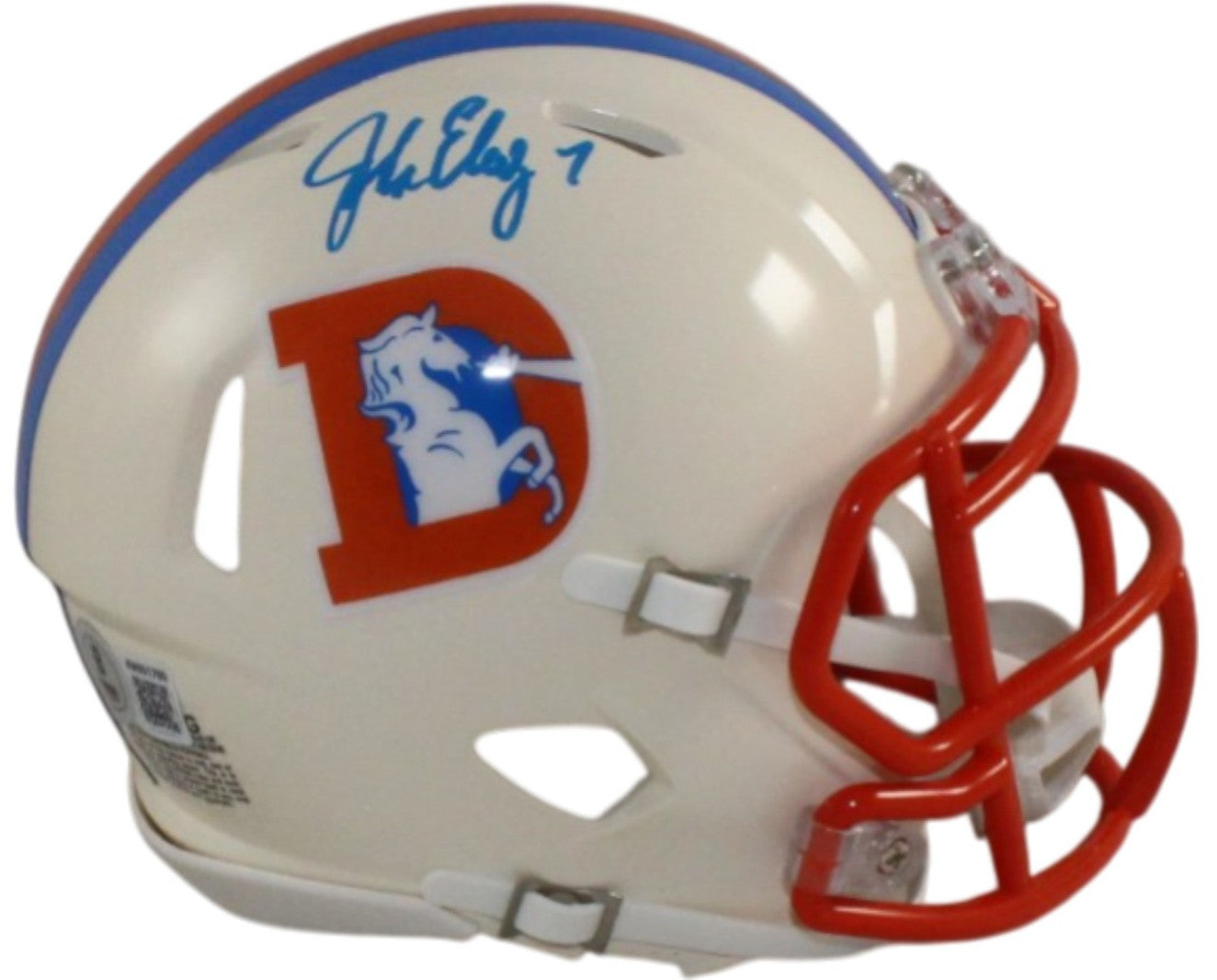 John Elway Autographed Denver Broncos Retro Mini Helmet