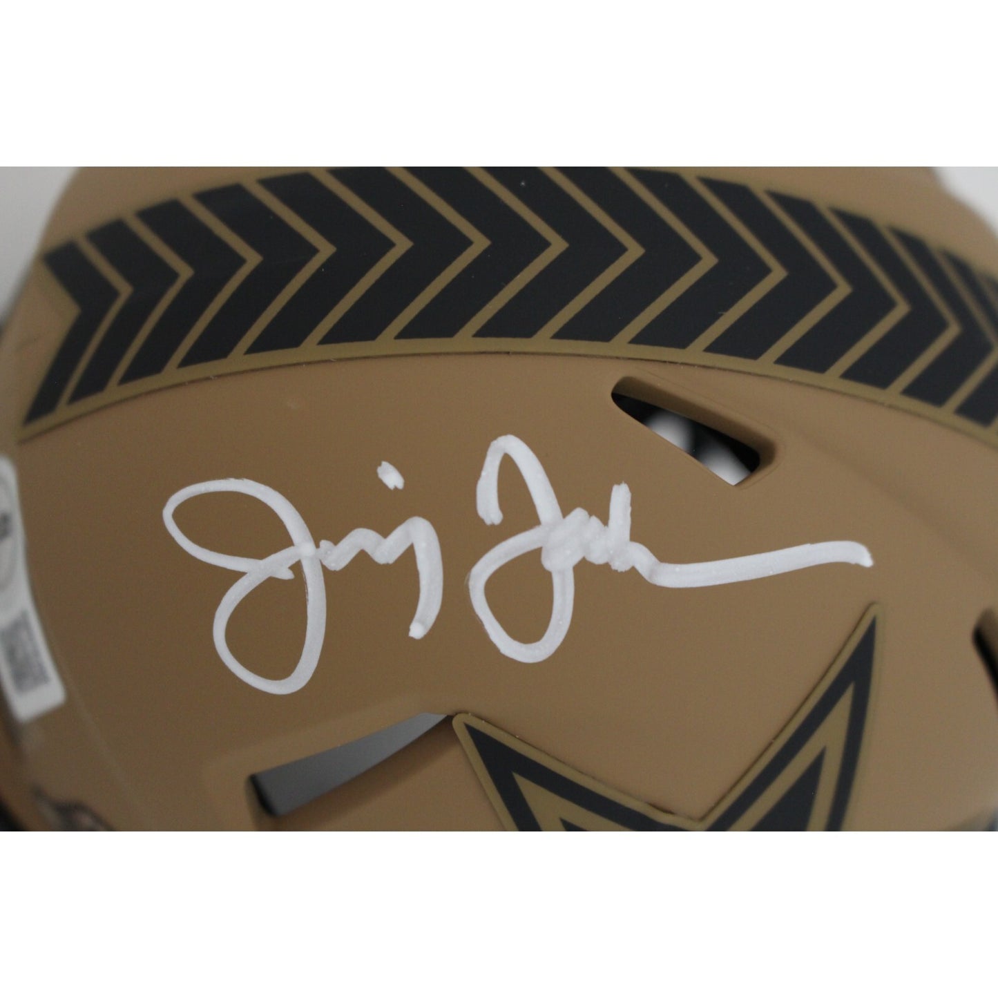 Jimmy Johnson Autographed Dallas Cowboys 2023 Salute to Service Mini Helmet