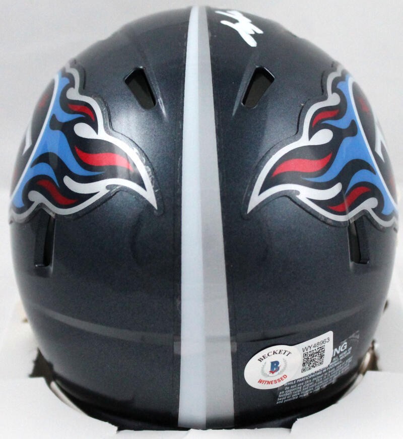 Treylon Burks Signed Tennessee Titans White Speed Mini Helmet