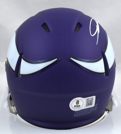 Jordan Addison Signed Minnesota Vikings Speed Mini Helmet