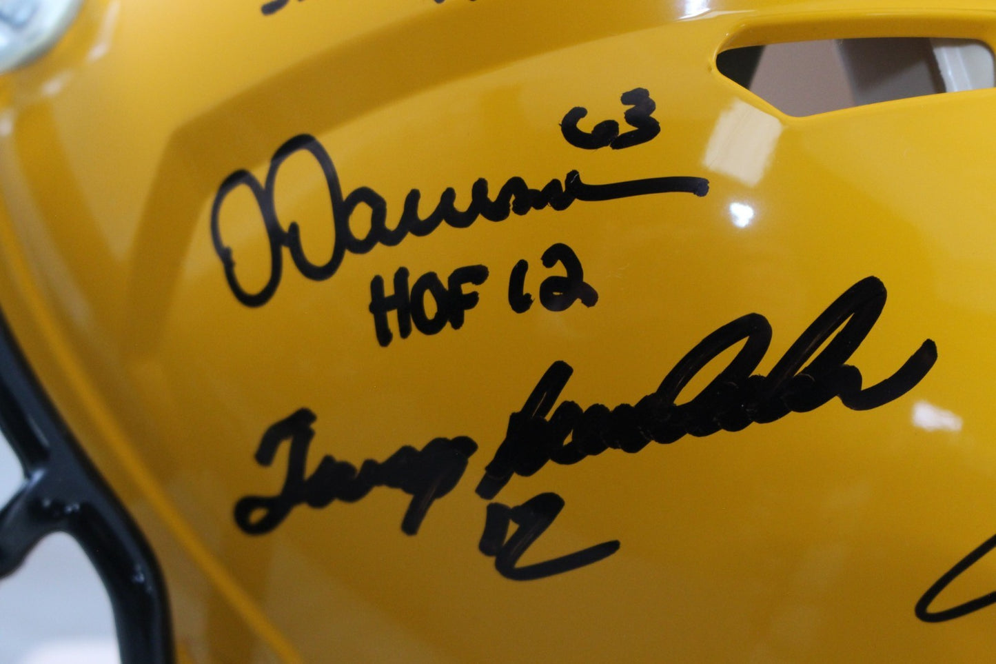 Franco Harris & Terry Bradshaw Multi-Signed Steelers HOF Full Size Helmet