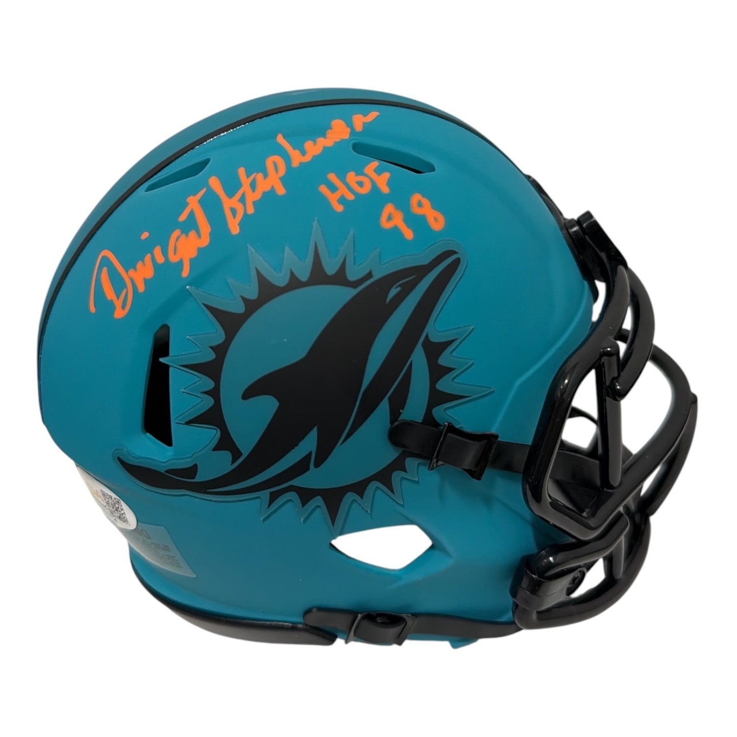 Dwight Stephenson Signed Miami Dolphins Rave Edition Mini Helmet (HOF 98)