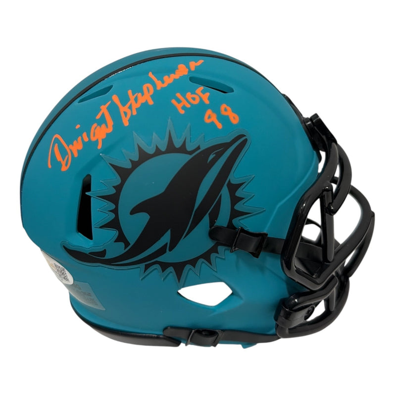 Dwight Stephenson Signed Miami Dolphins Rave Edition Mini Helmet (HOF 98)