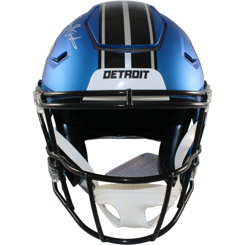 Barry Sanders Autographed Detroit Lions Alternate SpeedFlex Full Size Helmet