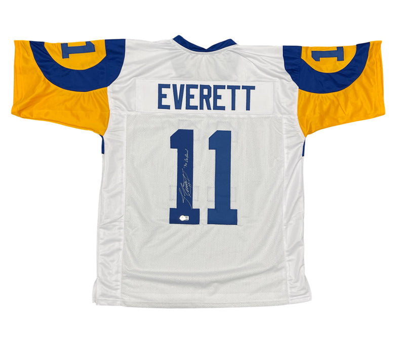 Jim Everett Signed Los Angeles Rams Custom Jersey (Beckett BAS)