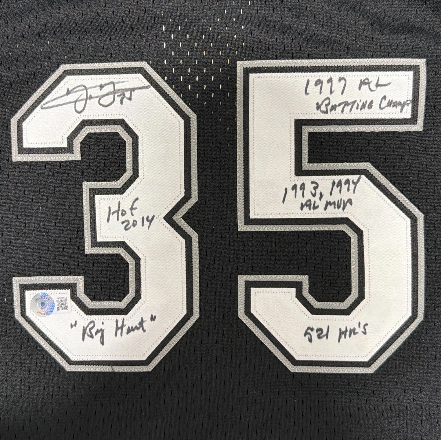 Frank Thomas Jersey - Chicago White Sox Signed Mitchell & Ness 5 Inscriptions