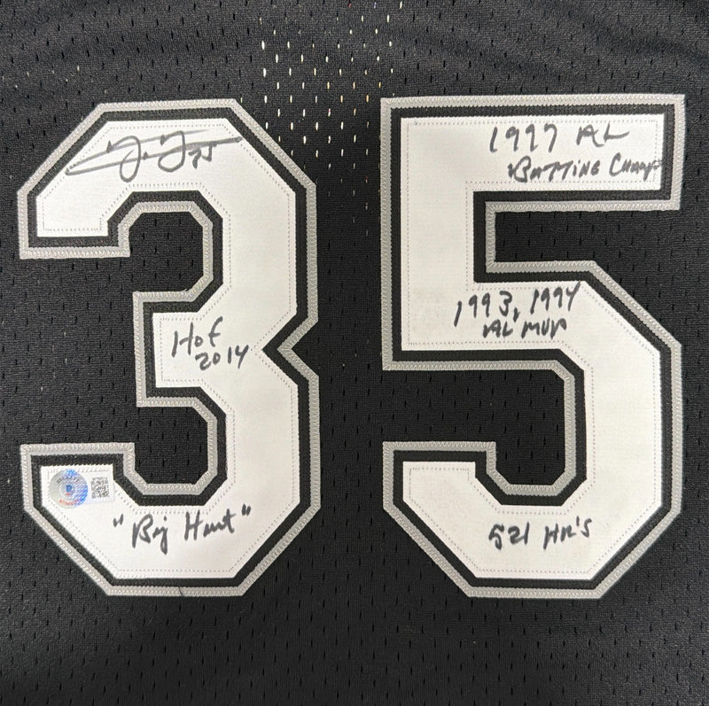 Frank Thomas Jersey - Chicago White Sox Signed Mitchell & Ness 5 Inscriptions