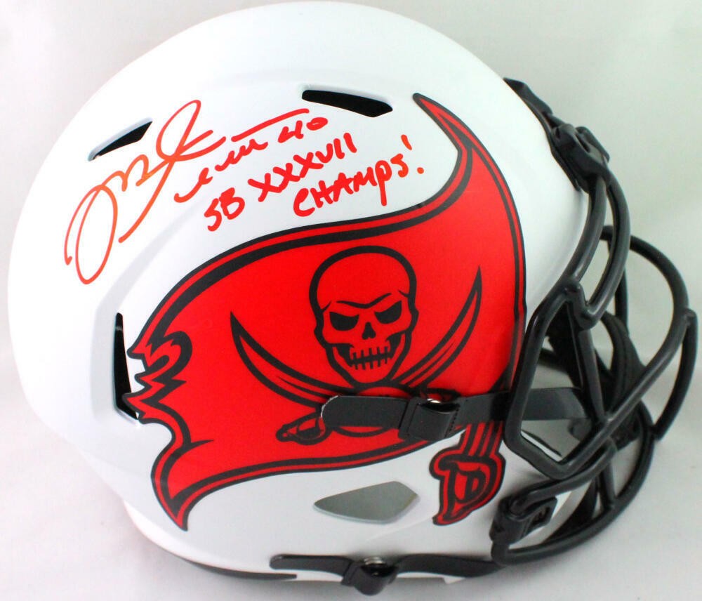 Mike Alstott Signed Tampa Bay Buccaneers Lunar Speed Full Size Helmet