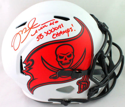 Mike Alstott Signed Tampa Bay Buccaneers Lunar Speed Full Size Helmet