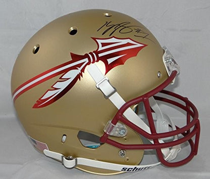 Kelvin Benjamin Signed Florida State Seminoles Gold Matte Full Size Helmet