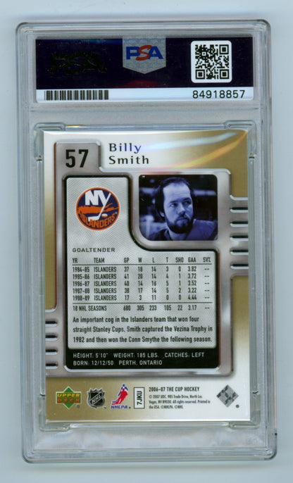 Billy Smith Signed 2006-07 Upper Deck The Cup Card #9/25 - PSA Authentic
