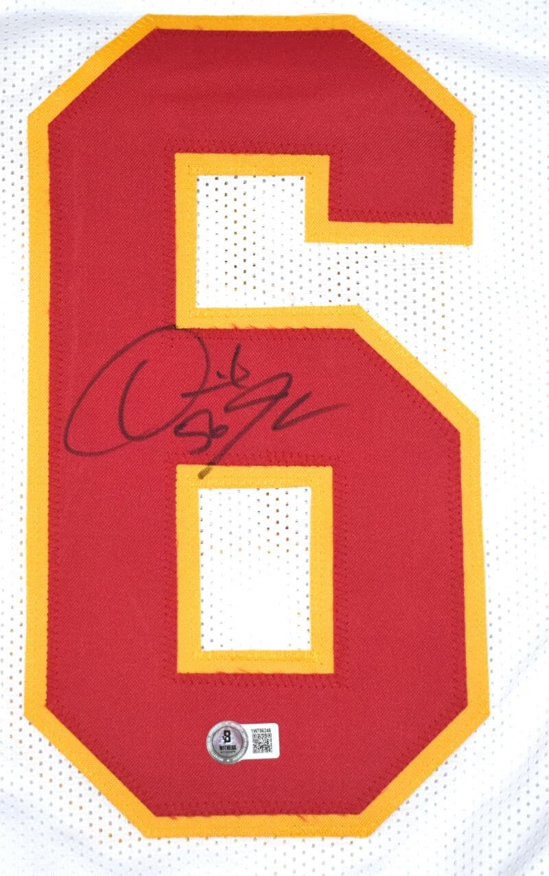 Derrick Johnson Autographed Kansas City Chiefs Style White Custom Jersey