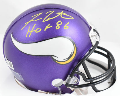Fran Tarkenton Autographed Minnesota Vikings Mini Helmet - HOF Inscribed