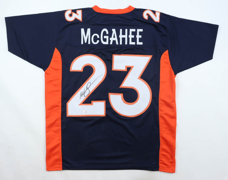 Willis McGahee Autographed Denver Broncos Blue Custom Jersey