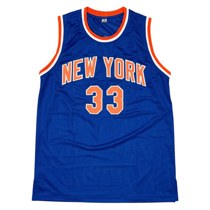 Patrick Ewing Signed New York Knicks Custom Basketball Jersey