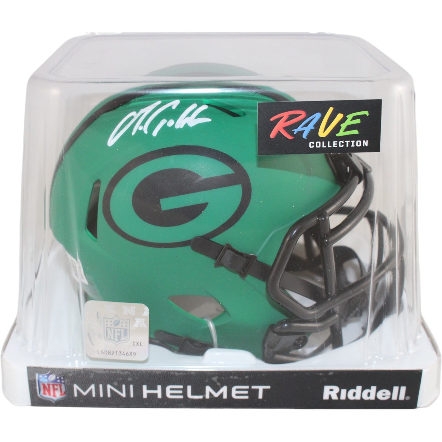 Matthew Golden Green Bay Packers Rave Mini Helmet Autographed