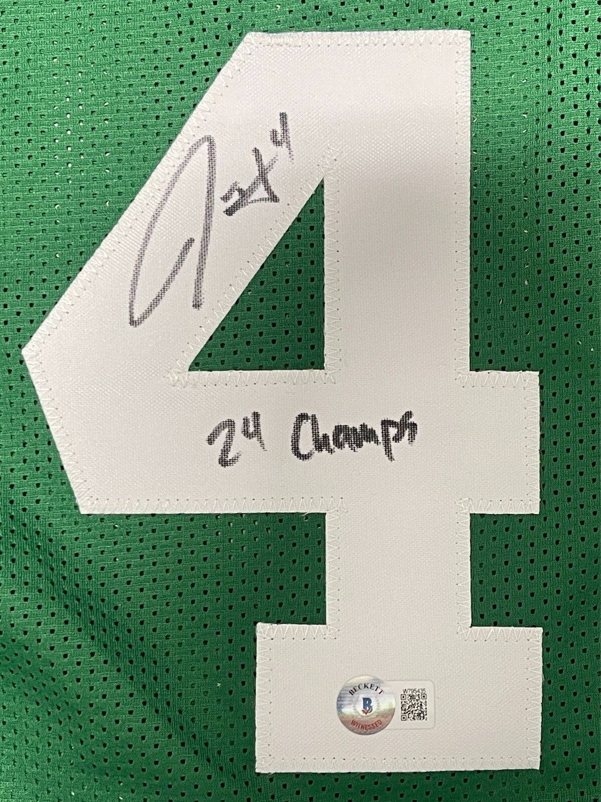 Jrue Holiday Signed Boston Celtics Custom Jersey (24 Champs) Beckett COA