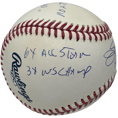 Jim Palmer Signed Baltimore Orioles ROMLB Baseball (9 Inscriptions) JSA COA