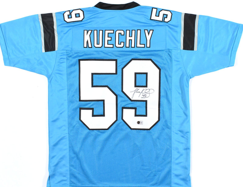 Luke Kuechly Signed Carolina Panthers Custom Teal Jersey