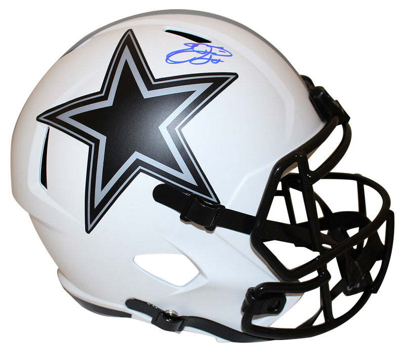 Emmitt Smith Signed Dallas Cowboys Full Size Riddell Lunar Speed Helmet Beckett