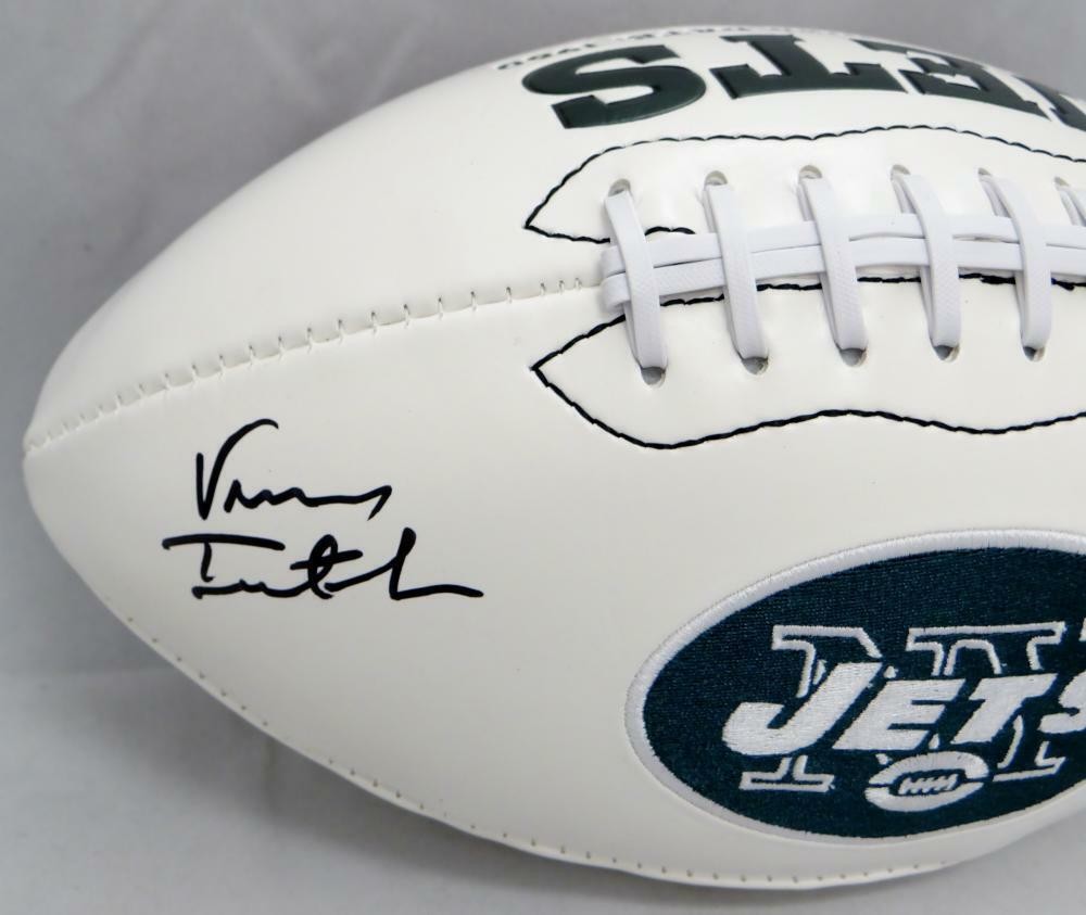 Vinny Testaverde Autographed New York Jets Logo Football