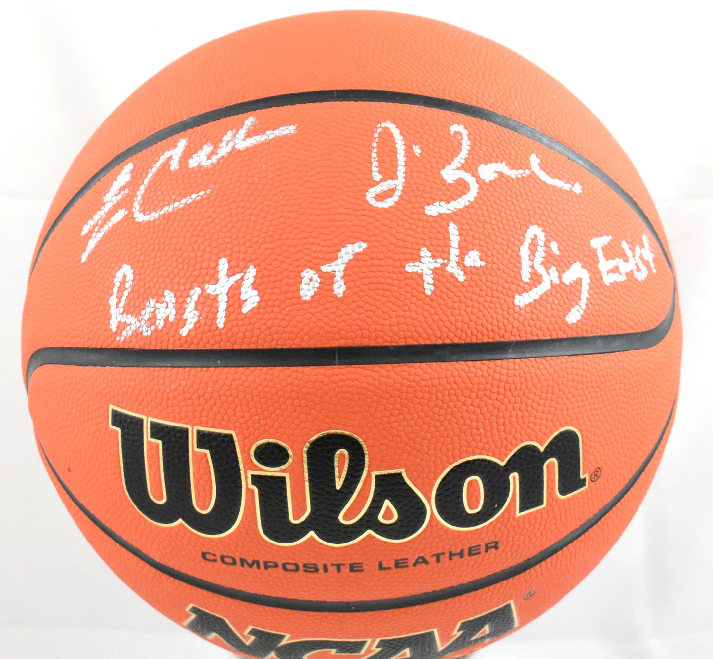 Jim Calhoun & Jim Boeheim Autographed Wilson NCAA Basketball