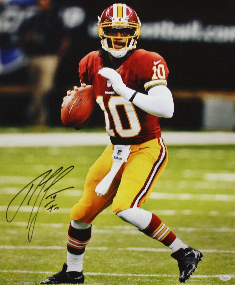 Robert Griffin III Signed Washington 20x24 "Looking To Pass" Canvas