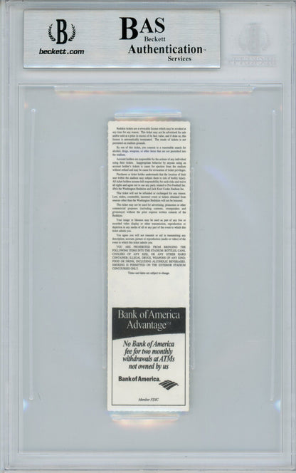 Champ Bailey Signed Washington Redskins 1999 NFL Debut Ticket Stub BAS Slabbed