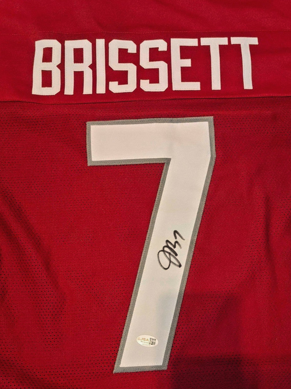 Jacoby Brissett Autographed Arizona Cardinals Custom Red Jersey
