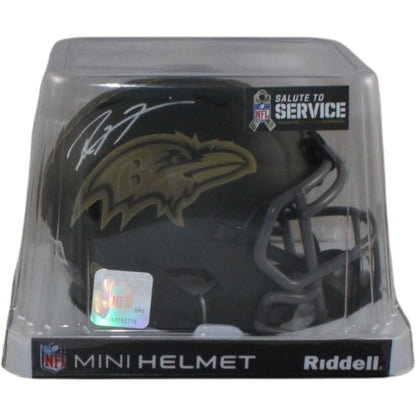 Ray Lewis Baltimore Ravens Autographed 2025 Salute to Service Mini Helmet