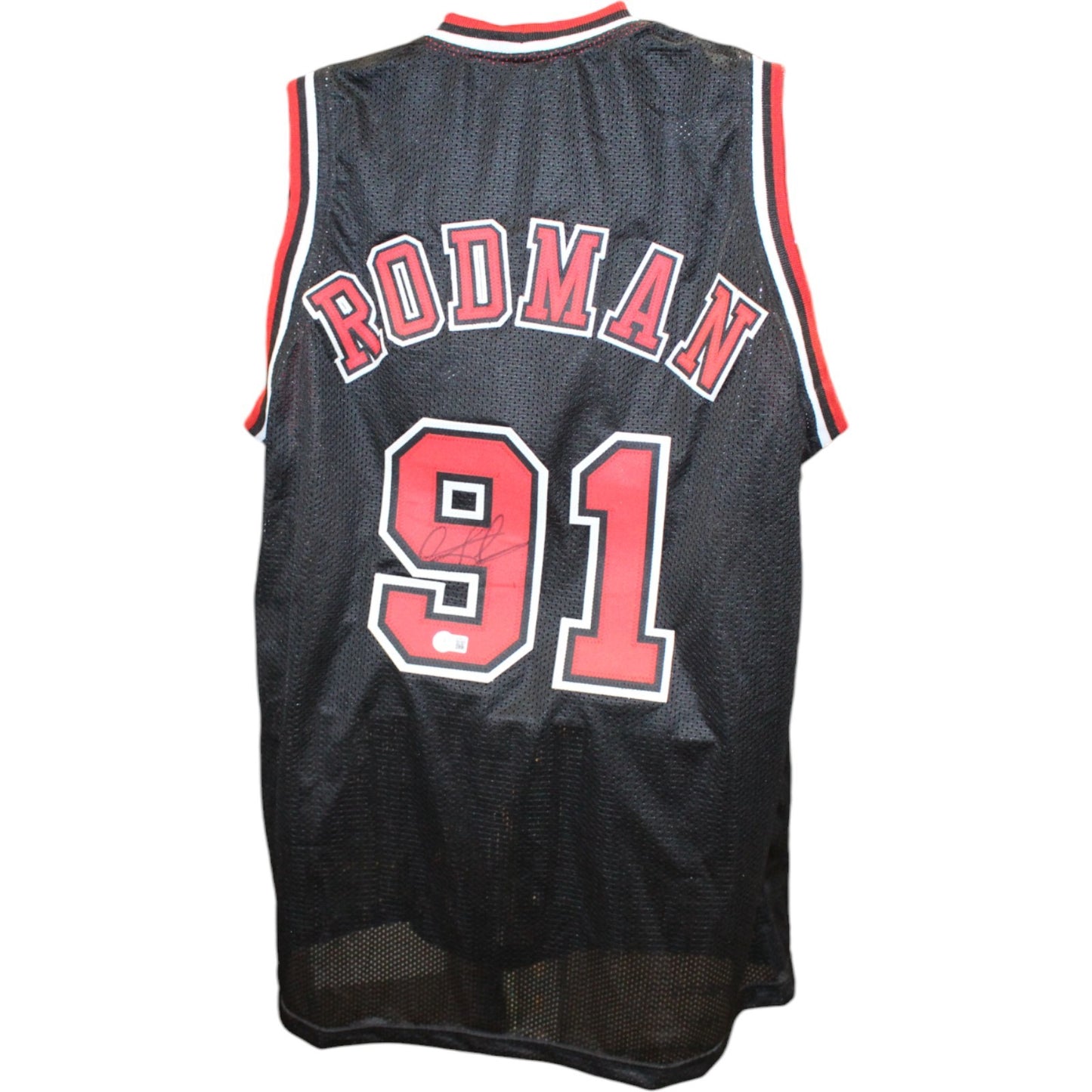 Dennis Rodman Autographed Pro Style Custom Jersey (Beckett Witnessed)