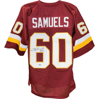 Chris Samuels Autographed Red Pro Style Custom Football Jersey