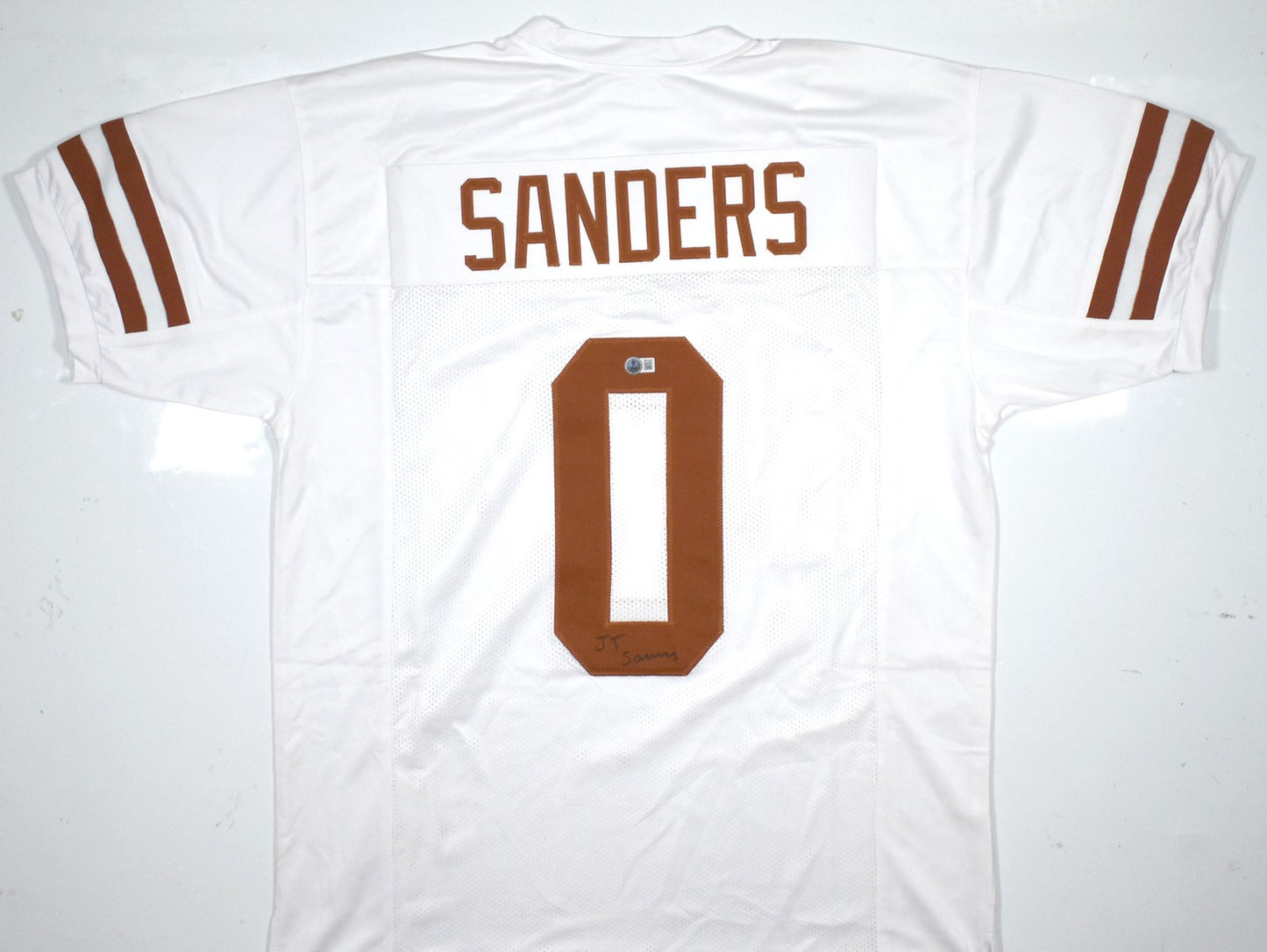 Ja'Tavion Sanders Autographed White Custom Football Jersey