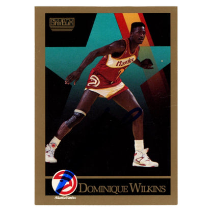 Dominique Wilkins Autographed Atlanta Hawks 1990 SkyBox #11 Trading Card (BAS)