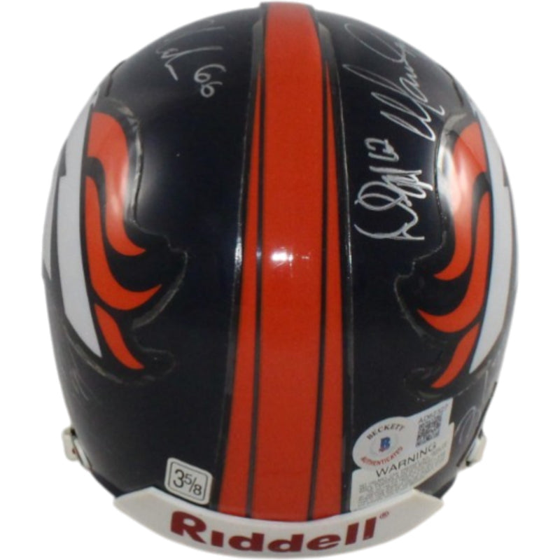 Tom Nalen & Mark Schlereth Multi-Signed Denver Broncos 1998 OL Mini Helmet