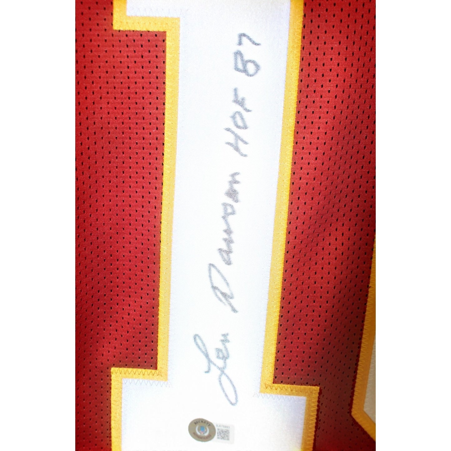 Len Dawson Autographed Red Kansas City Style Jersey