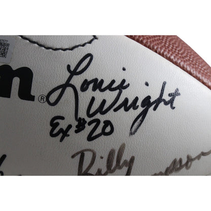 John Elway, Frank Tripucka & Ring of Honor Signed Broncos Logo Football